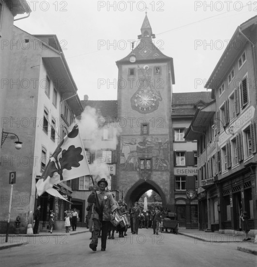 Parade on the Banntag in Liestal, 1943.