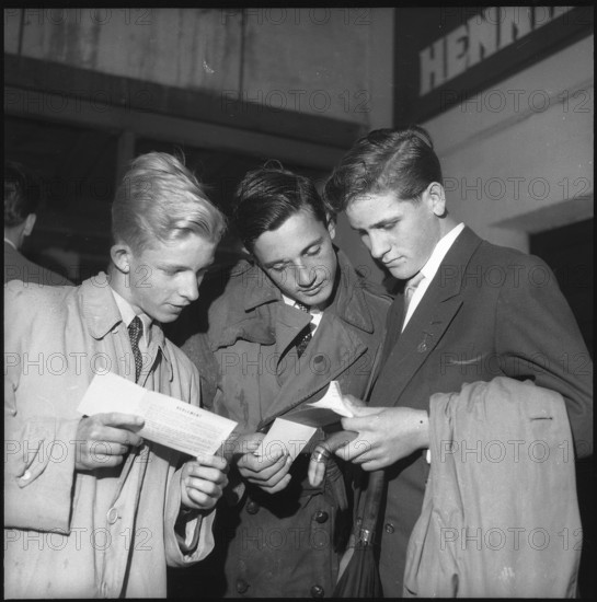 Boy shooting competiton in Zurich, 1954.