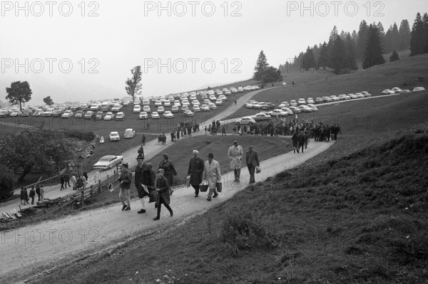Jura conflict: anitseparatist meeting in Tramelan, 1967.