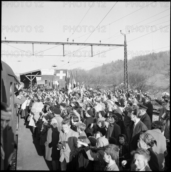 Reception of member of Federal Council Paul Chaudet, 1954.