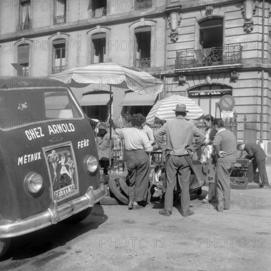 Flea market in Geneva; 1959.