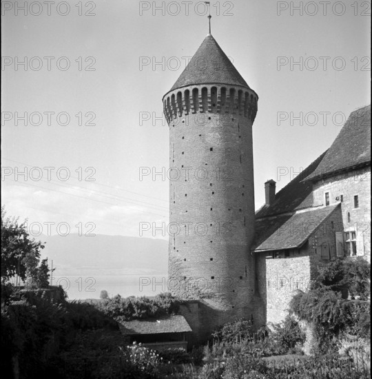 Estavayer-le-Lac, castle, 1951.
