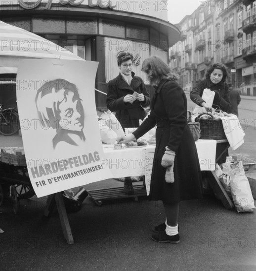 Street trade in Basel; relief programme for children; 1941.