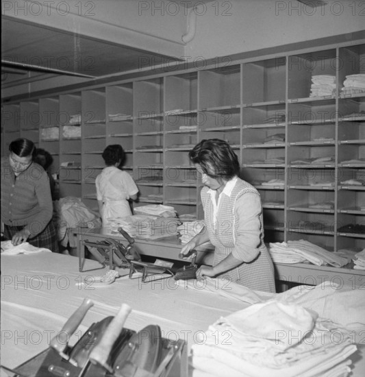 Occupational therapy in psychiatric hospital, 1951.