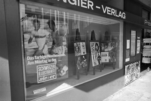 Shop window Ringier publisher: Schweizer Illustrierte/sie+er, 1973.