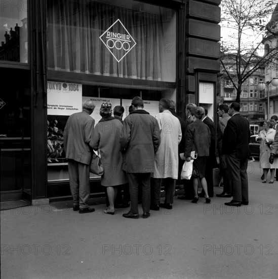 Shop window Ringier publisher: Olympic Summer Games Tokyo, 1964.
