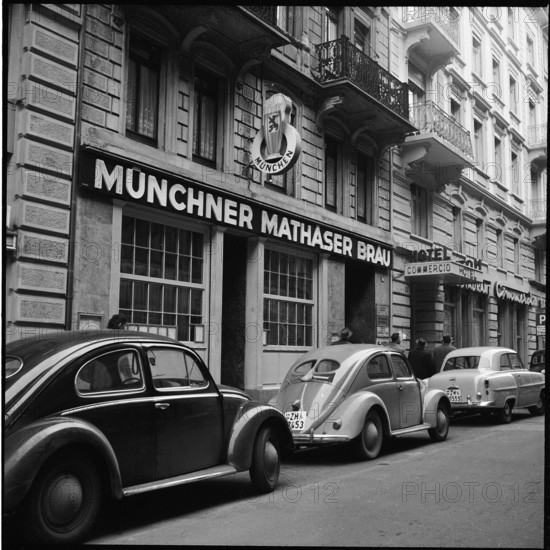 Restaurant at Schutzengasse in Zurich 1955.