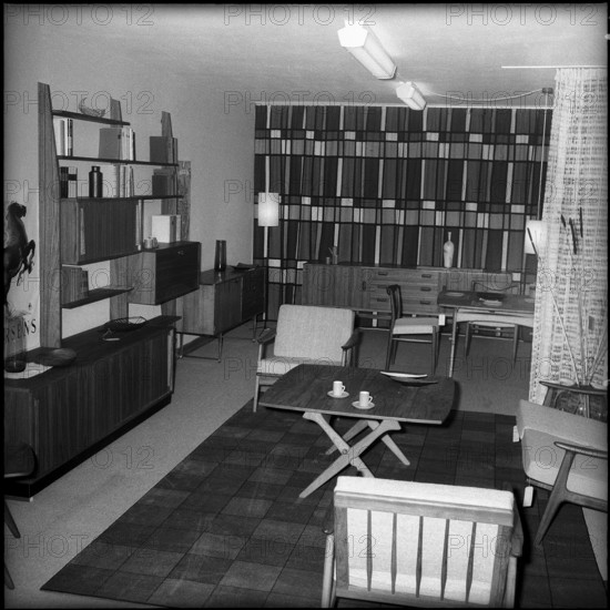 Exhibition of Teak-Furniture at Mobel Pfister, 1959.