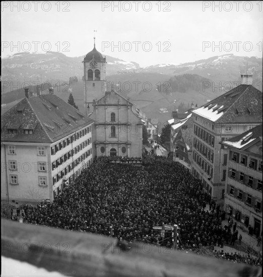 Voters meeting Trogen around 1950.