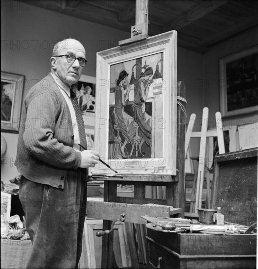 Georges Dessouslavy working around 1945.