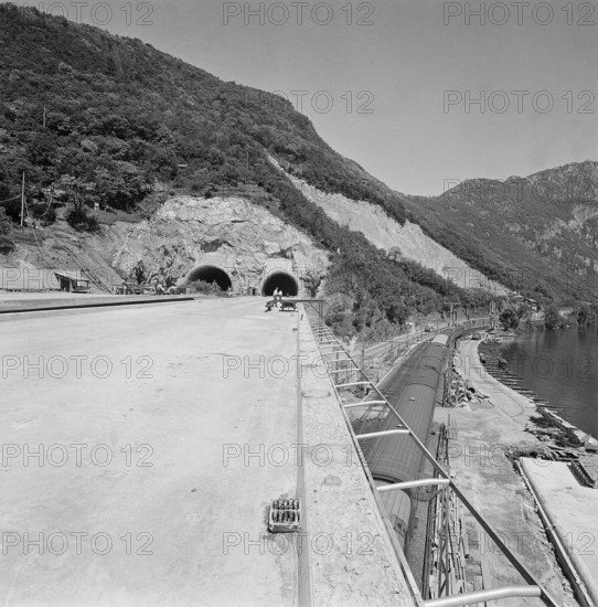 N2 Gotthard-Chiasso near Melide, 1963.