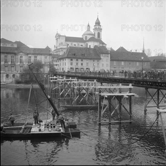 Bridge across Aare at Solothurn 1959.