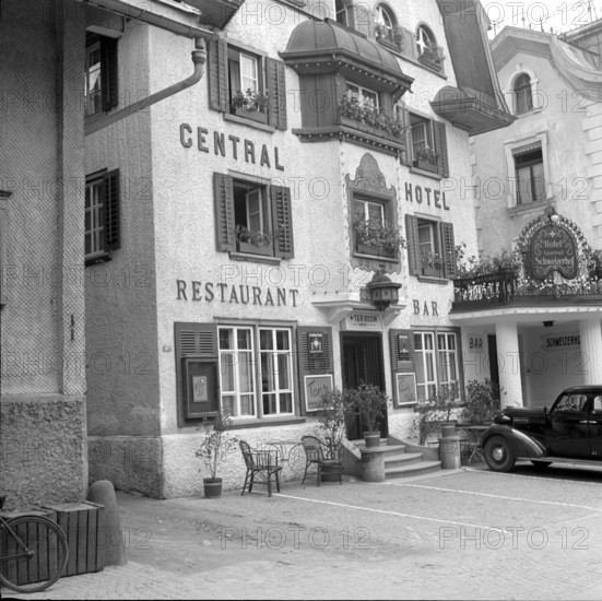 Andermatt, Central Schweizerhof hotel; 1946.