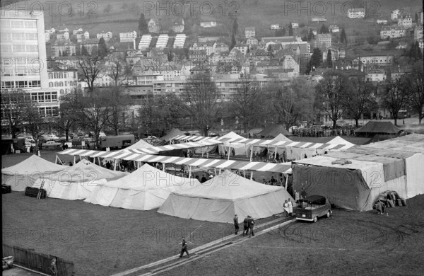 Exhibition area 14th Swiss forager days St. Gallen 1963.