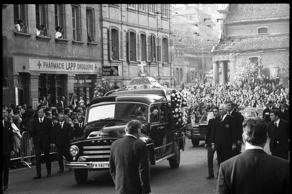 Jo Siffert's funeral, Fribourg 1971.