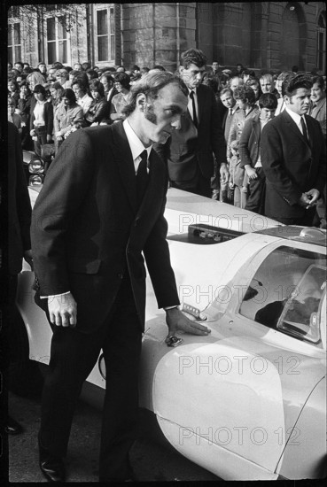 Jo Siffert's funeral, Fribourg 1971; Heini Mader.