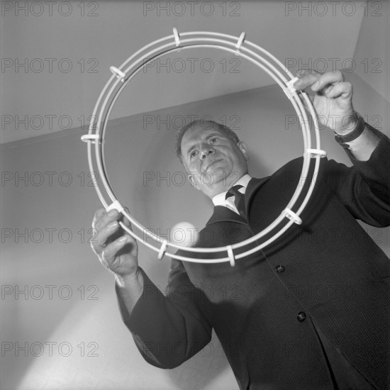 Werner Schmutz with whizzing ball, 1967.