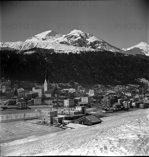 Davos in winter; 1947.