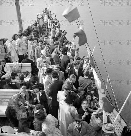 Lausanne; Innovation employees at firm's party; 1946.