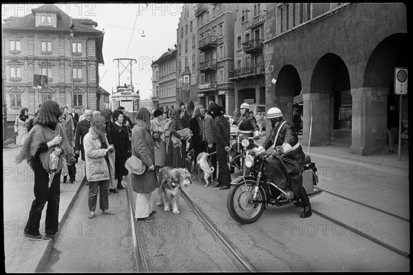 Dog owners demonstrate in Zurich 1971.