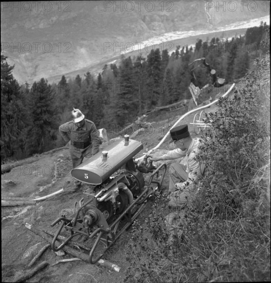Forest Fire in the Aletsch Region, 1944.