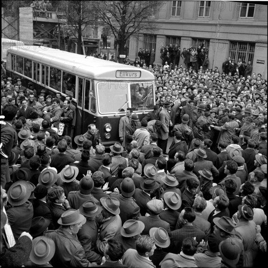 Farmers protest against price policy of the National Government; 1961.