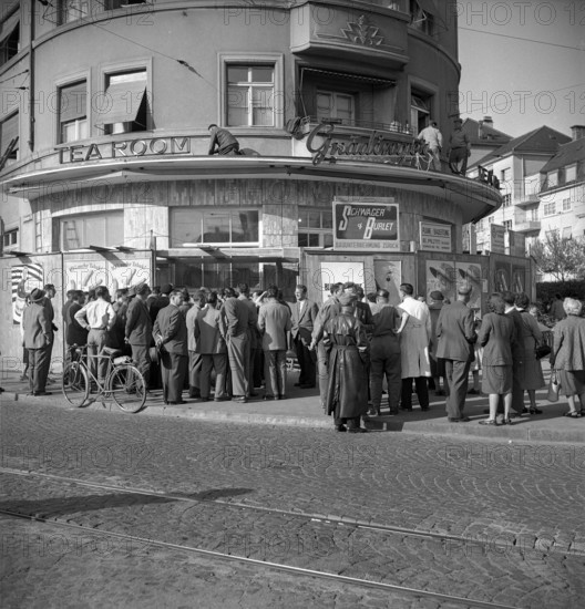 Strike of painters in Zurich, 1953.