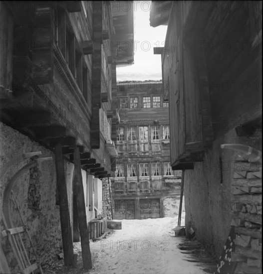 Valais village in the Lotschental, 1941.