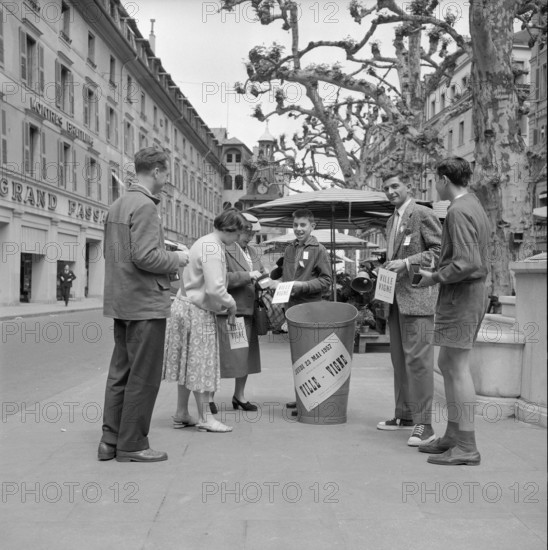 Waadtland relief action Ville Vigne in Geneva, 1957.
