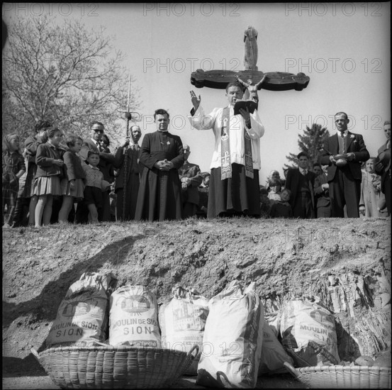 Feast of St. George in Chermignon, 1955.