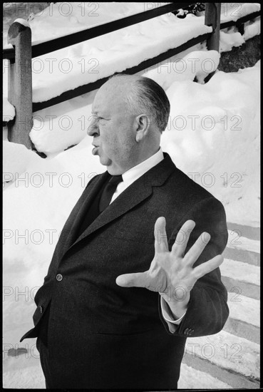 Alfred Hitchcock in St. Moritz in 1967.