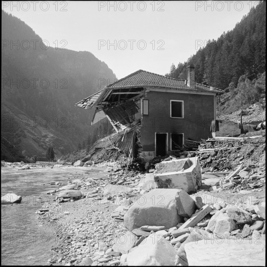 Flood in the Calanca Valley, 1951.