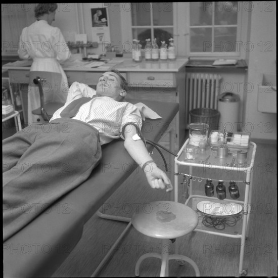 Man Donating Blood, 1955.