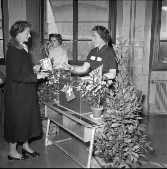 Women are voting consultatively at a federal voting in their municipality.