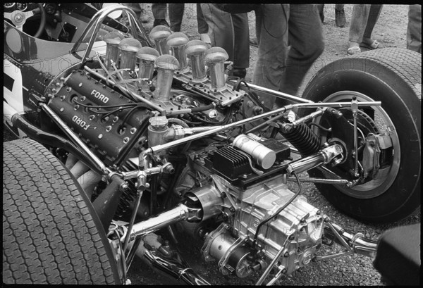 GP Zandvoort 1967: Lotus Ford engine.