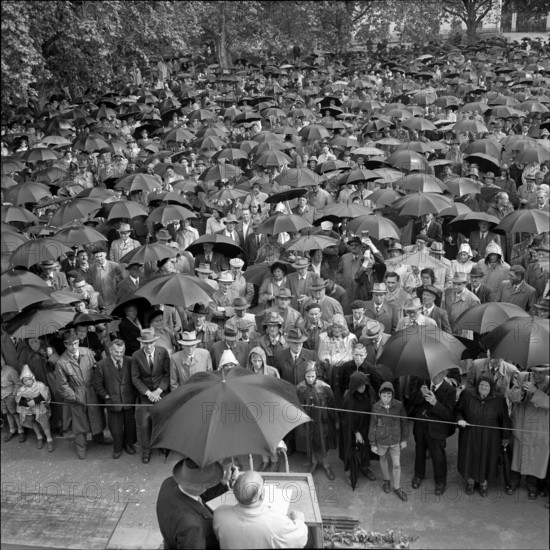 Protest against construction of hydroelectric power station; 1954.