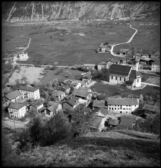 Valais village Turtmann, 1940.