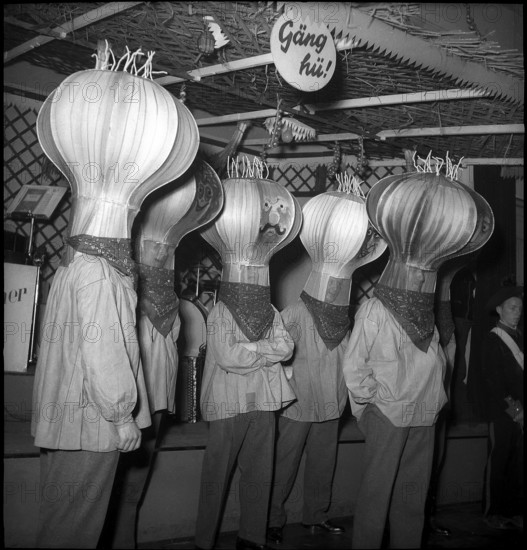 Procession of the onion heads in Berne, 1950.