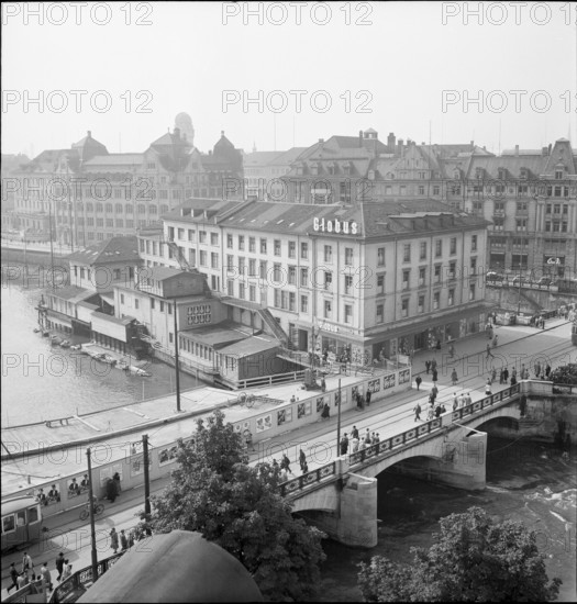 Reconstruction Work at the Limmat, 1950.