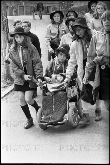 Scouts at the people's march 'Bread for Brothers', 1970.