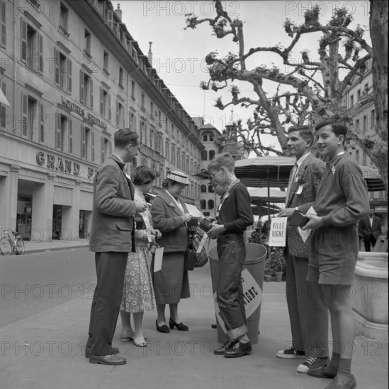 Waadtland relief action Ville Vigne in Geneva, 1957.