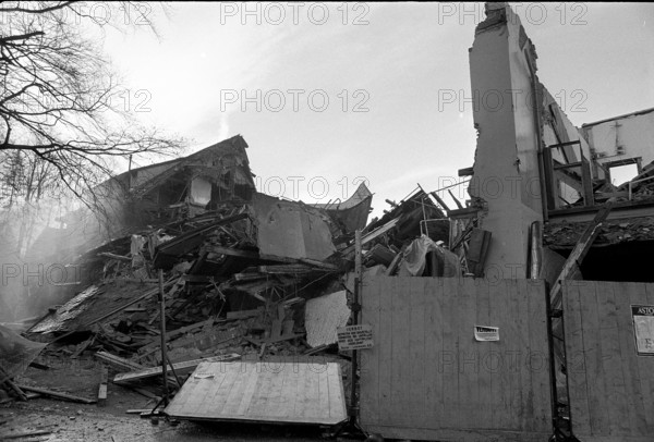 Hotel Dolder Waldhaus after blasting, Zurich 1972.