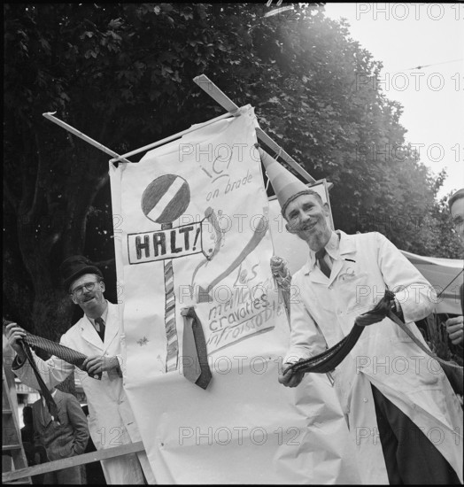 Braderie, public festival in La Chaux-de-Fonds, 1946.