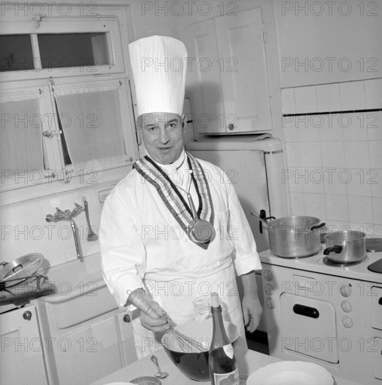 Cyprien Barmaverain, cook and chimney sweep; 1964.