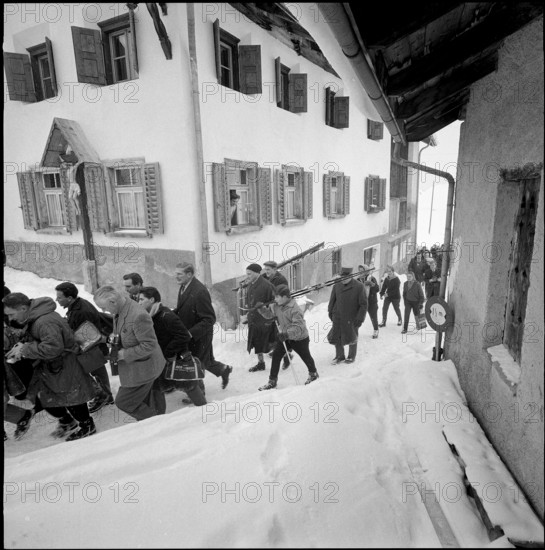 Prince Charles, skiing holiday in Tarasp 1963.