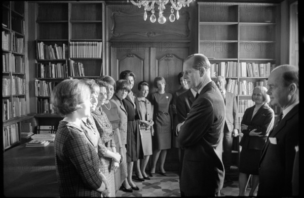 Prince Philip, visit to the WWF, Morges 1965.