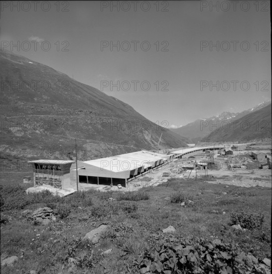 Road to Grand-Saint-Bernard tunnel near Bourg 1963.