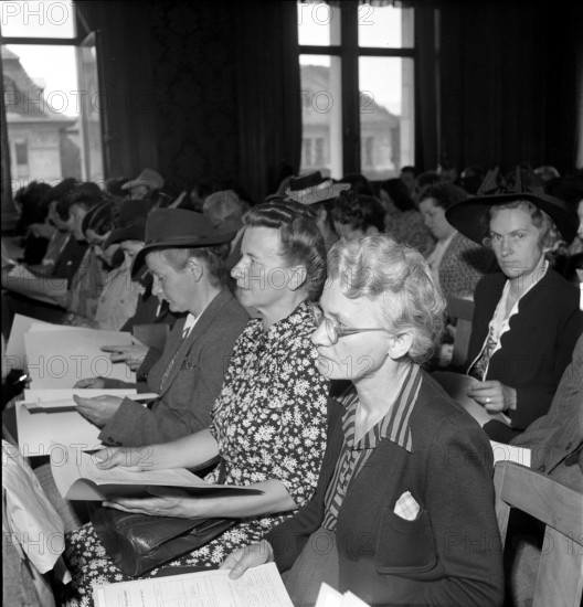 Women being on training; 1944.