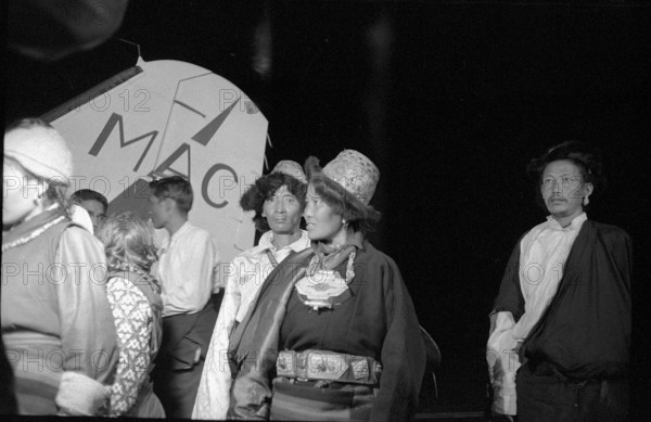 Arrival of the first Tibetan refugees in Switzerland, Kloten 1961.