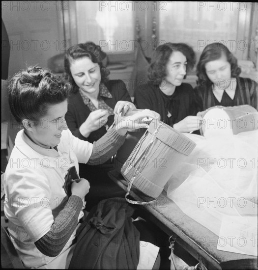 Preparations for the ball of the Catherinettes, 1942.
